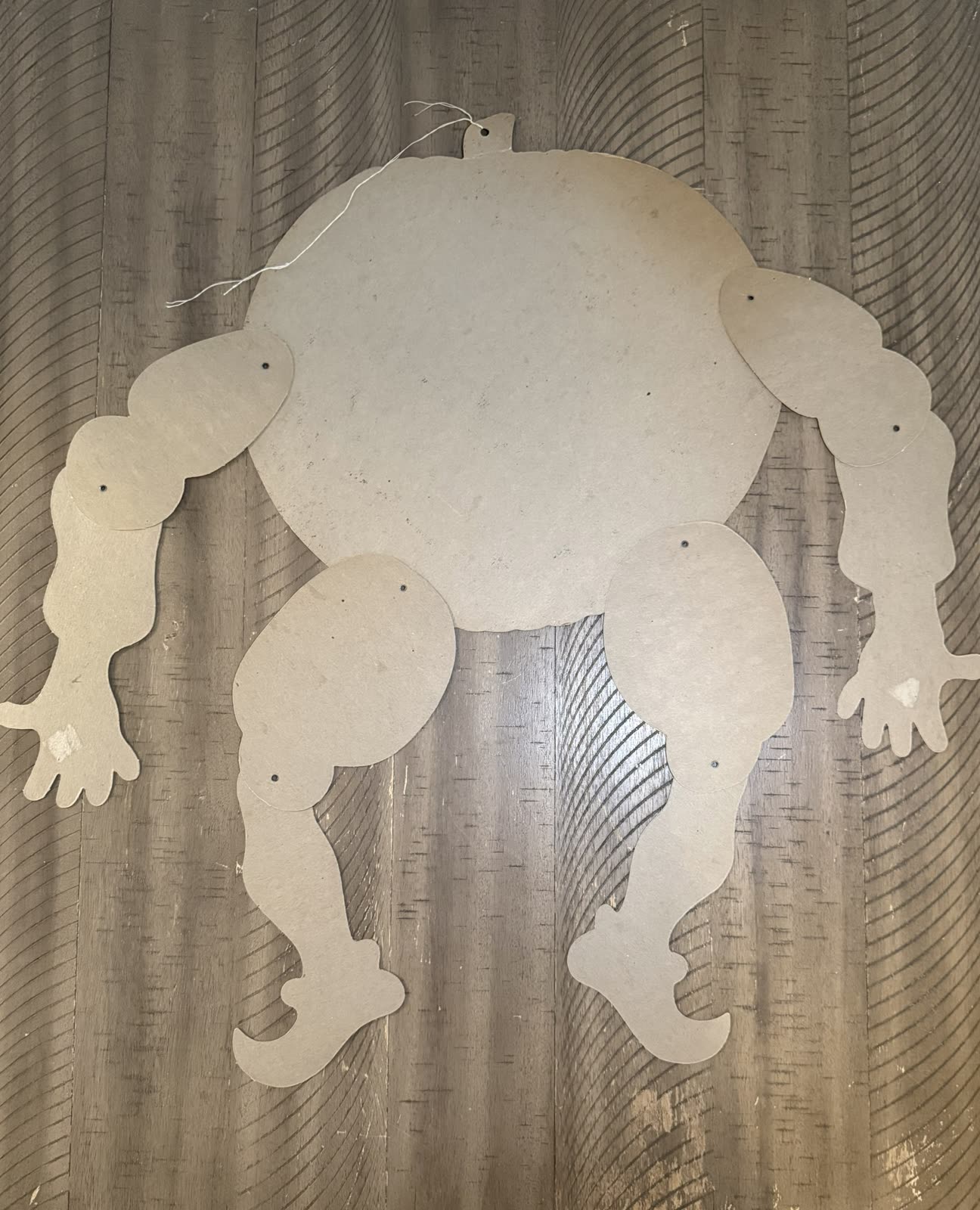 Vintage Beistle Jointed Pumpkin Goblin — back