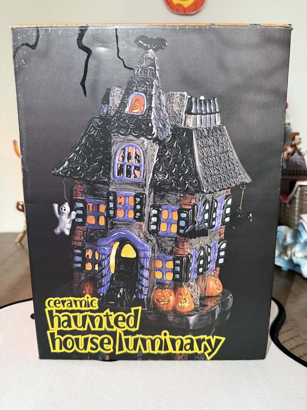 Ceramic Haunted House Luminary by JCPenney — box