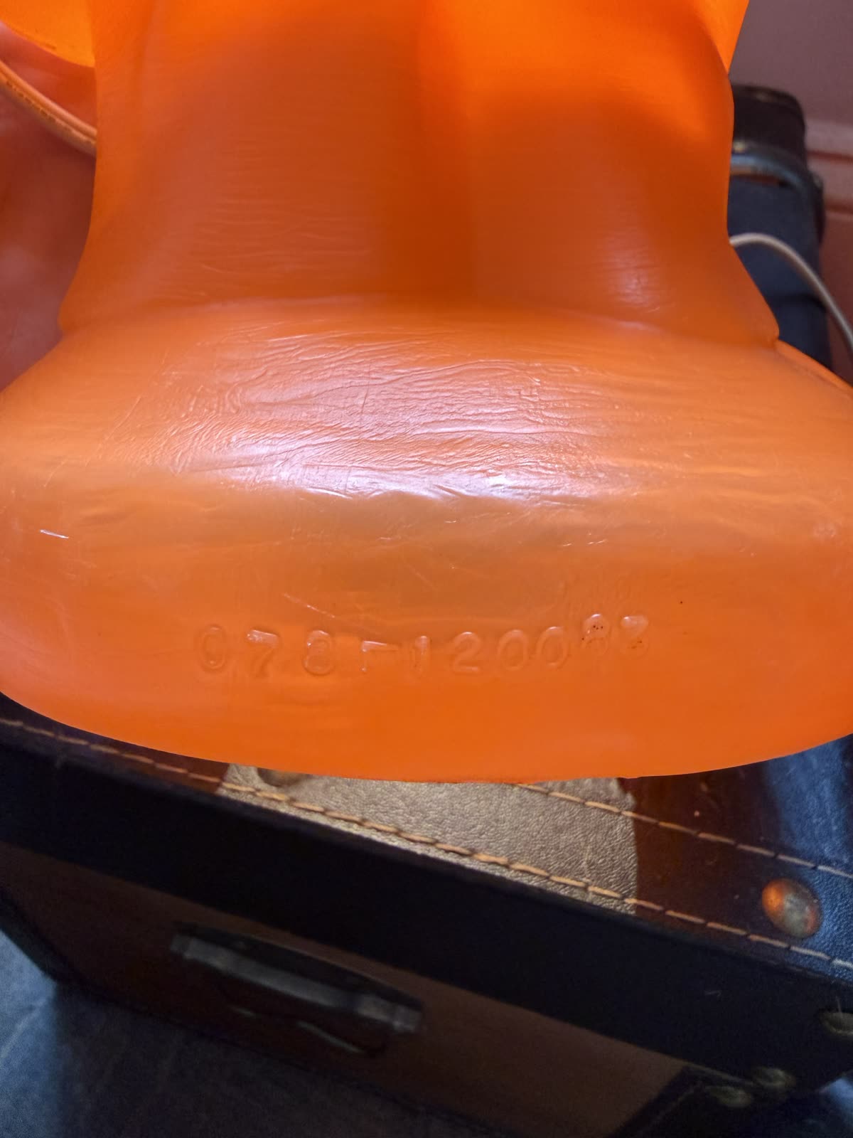 Vintage Pumpkin Top Hat Blow Mold — copyright
